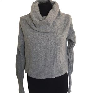Valette Grey Cashmere Blend Cowl Neck Sweater